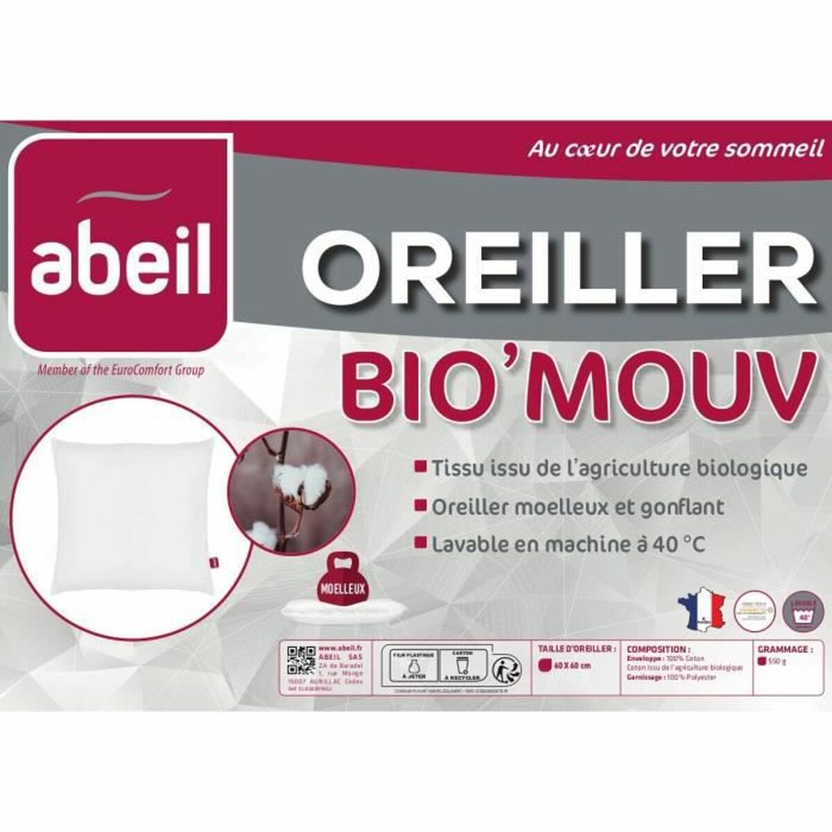 Conjunto de 2 Almofadas Abeil 60 x 60 cm (2 Unidades)
